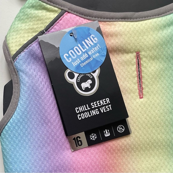 Canada Pooch Chill Seeker Cooling Vest - Rainbow - Size 16 - Picture 3 of 16